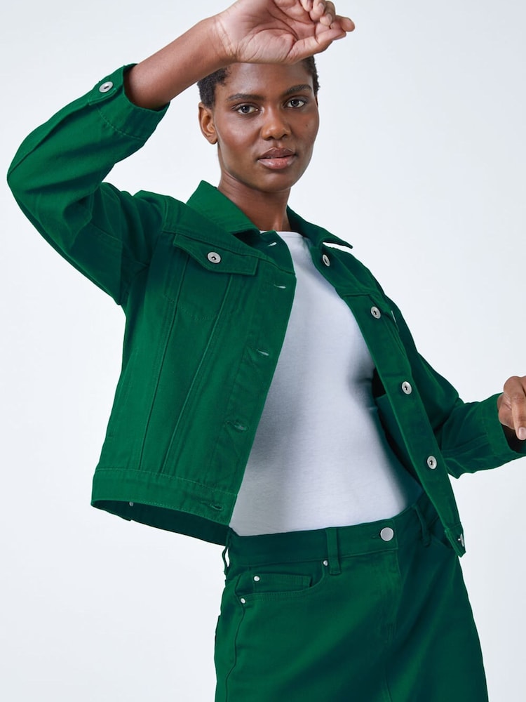 Roman Green Classic Cotton Denim Jacket - Image 1 of 5