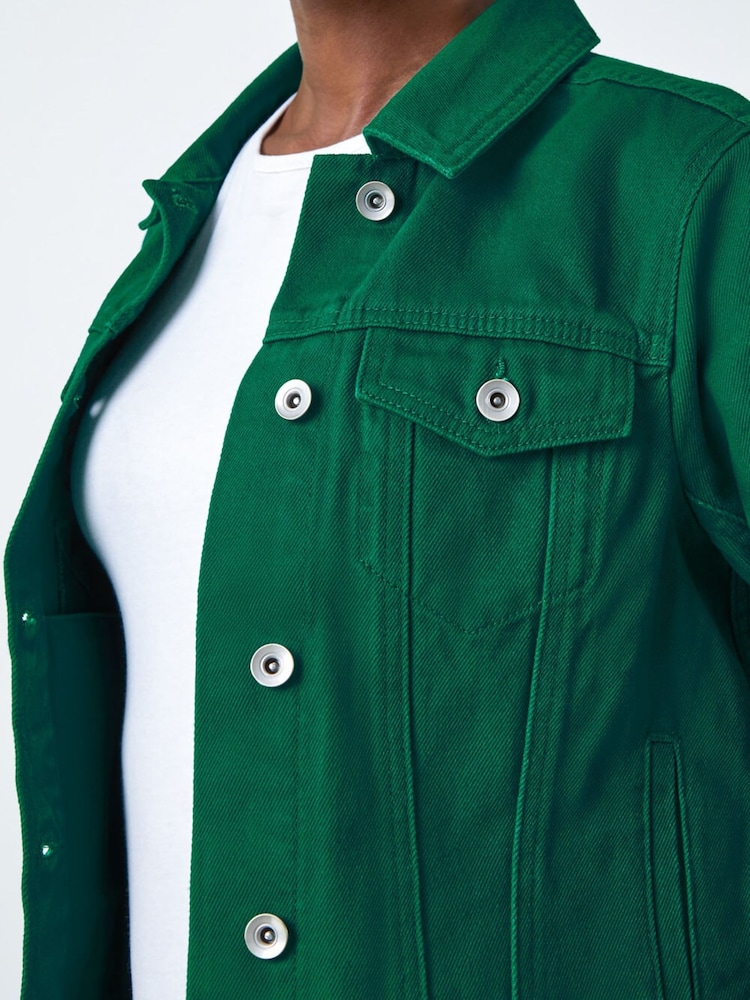 Roman Green Classic Cotton Denim Jacket - Image 5 of 5