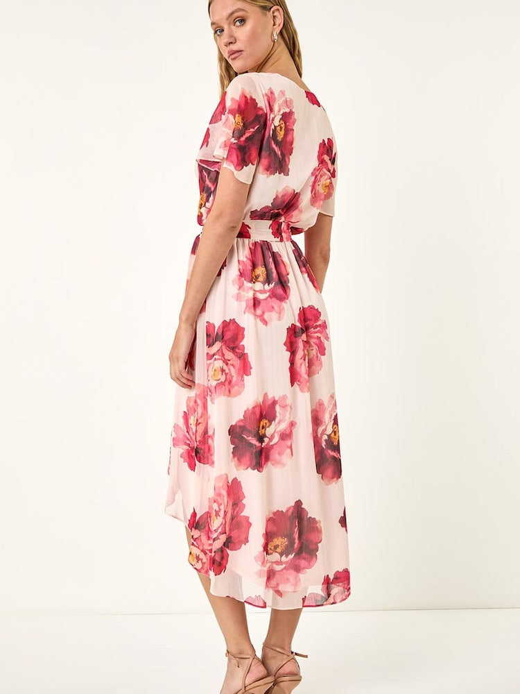 فستان ملفوف متوسط الطول مزيّن بطبعة زهور من Roman - Image 2 of 5 فستان ملفوف متوسط الطول مزيّن بطبعة زهور من Roman - Image 2 of 5