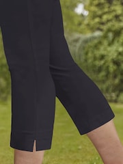 Roman Grey Cropped Stretch Trousers - Image 3 of 4