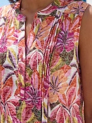 Roman Pink Floral Burnout Pintuck Shirt - Image 4 of 5