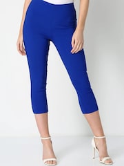 Roman Blue Cropped Stretch Trousers - Image 1 of 4