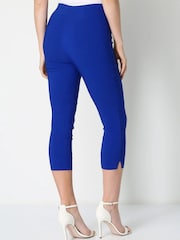 Roman Blue Cropped Stretch Trousers - Image 2 of 4