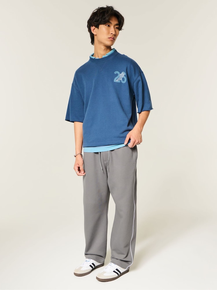 Hollister Grey Baggy Cuffed Joggers - Image 2 of 5