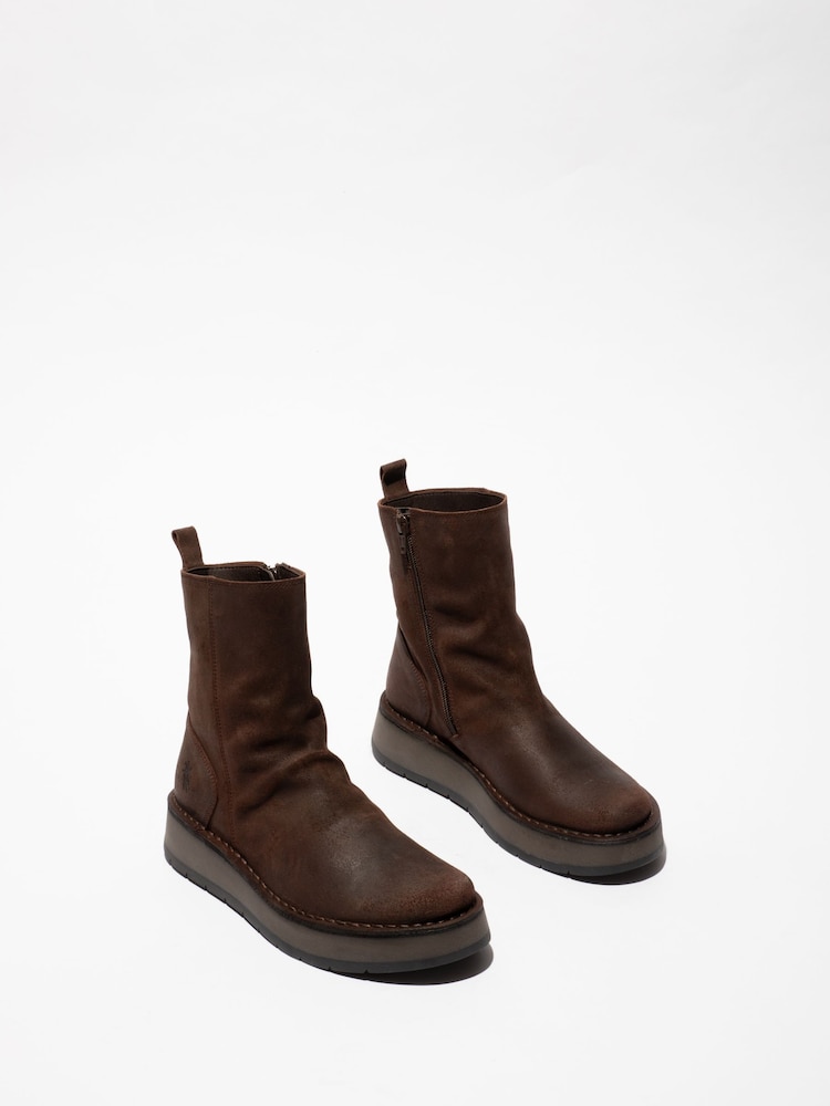 Fly London Brown Reno Boots - Image 2 of 4 Fly London Brown Reno Boots - Image 2 of 4