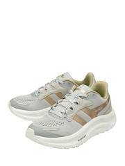 Gola Cream Veris Tempo Mesh Lace-Up Running Trainers - Image 2 of 5
