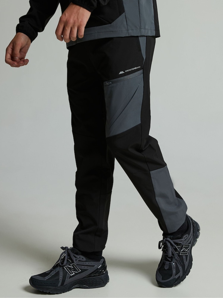 أسود - Monterrain Junior Deflect 2.0 Woven Running Joggers - صورة 1 من 5