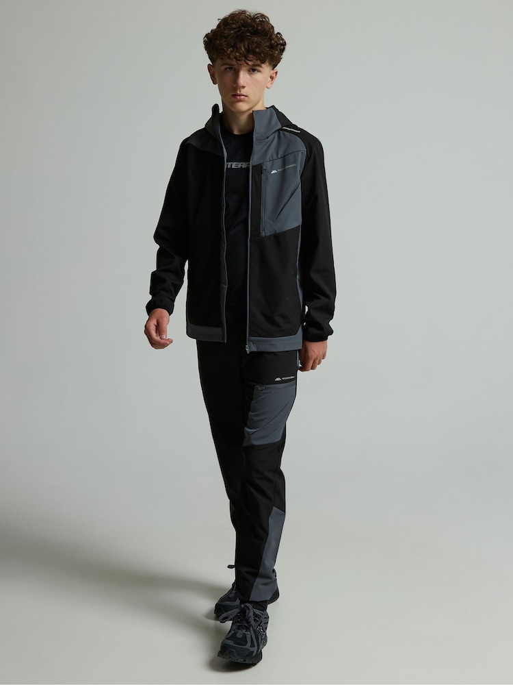 أسود - Monterrain Junior Deflect 2.0 Woven Running Joggers - صورة 2 من 5