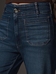 Anthropologie Blue Maeve Colette Full Length Wide Leg Jeans - Image 4 of 4