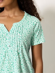 M&Co White Cotton Henley Tops 2 Pack - Image 5 of 6