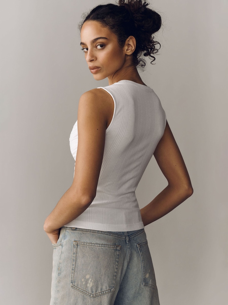 Anthropologie Twisted Crew-Neck Tank Top - Image 2 of 3