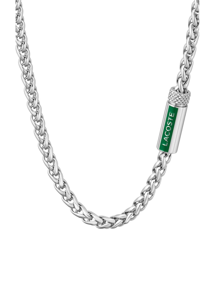 Lacoste Silver Tone Spelt Stainless Steel Necklace - Image 2 of 4