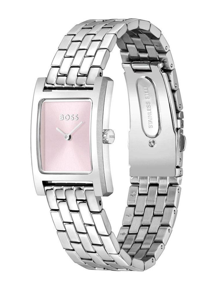 BOSS Silver Lucy Stainless Steel Tank Watch - Image 6 of 6 BOSS Silver Lucy Stainless Steel Tank Watch - Image 6 of 6