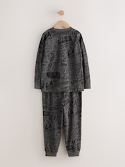Charcoal Grey Graffiti Single Jogger Pyjamas (3-16yrs) - Image 2 of 4