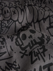Charcoal Grey Graffiti Single Jogger Pyjamas (3-16yrs) - Image 3 of 4