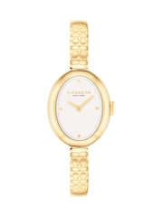 COACH Gold Sammy 22mm Oval IP Bangle Watch - Image 1 of 4