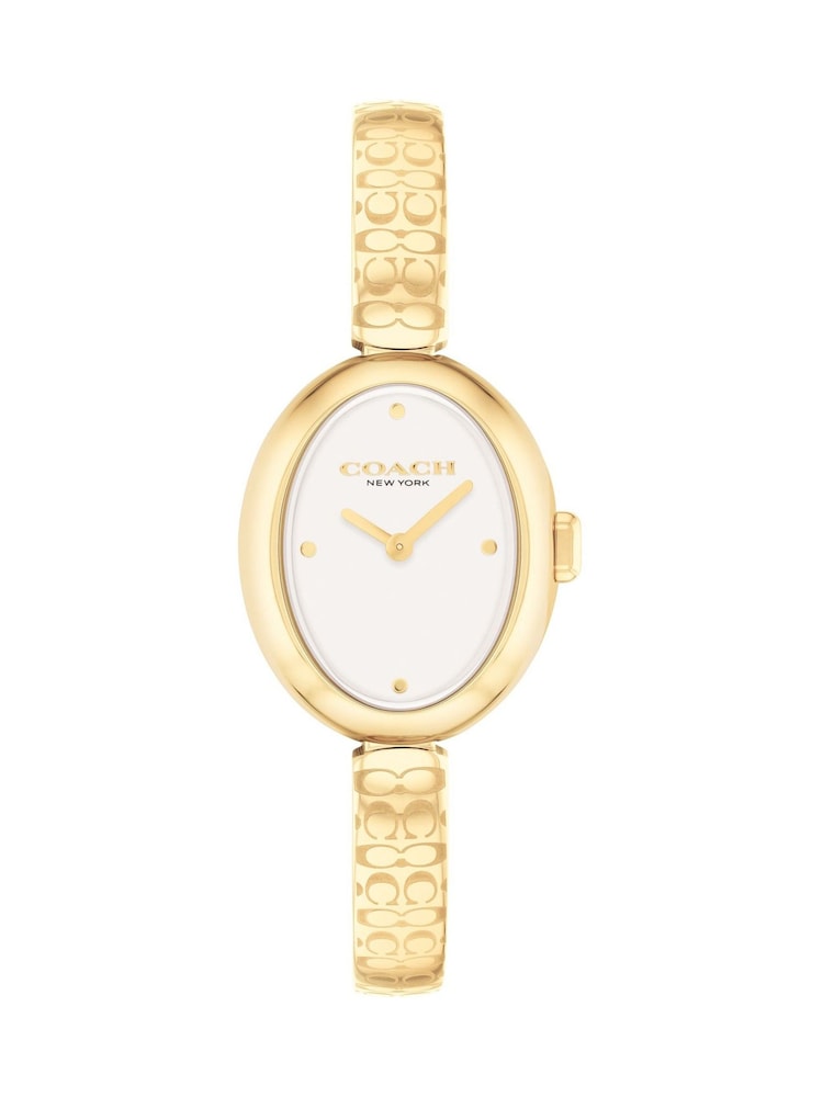 COACH Gold Sammy 22mm Oval IP Bangle Watch - Image 1 of 4 COACH Gold Sammy 22mm Oval IP Bangle Watch - Image 1 of 4