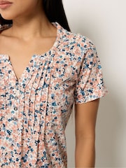 M&Co Orange Cotton Henley Top - Image 4 of 5