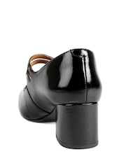 Jones Bootmaker Black Patent Wide Fit Xanthi Heeled Mary Janes - Image 3 of 5