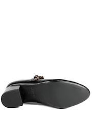 Jones Bootmaker Black Patent Wide Fit Xanthi Heeled Mary Janes - Image 5 of 5