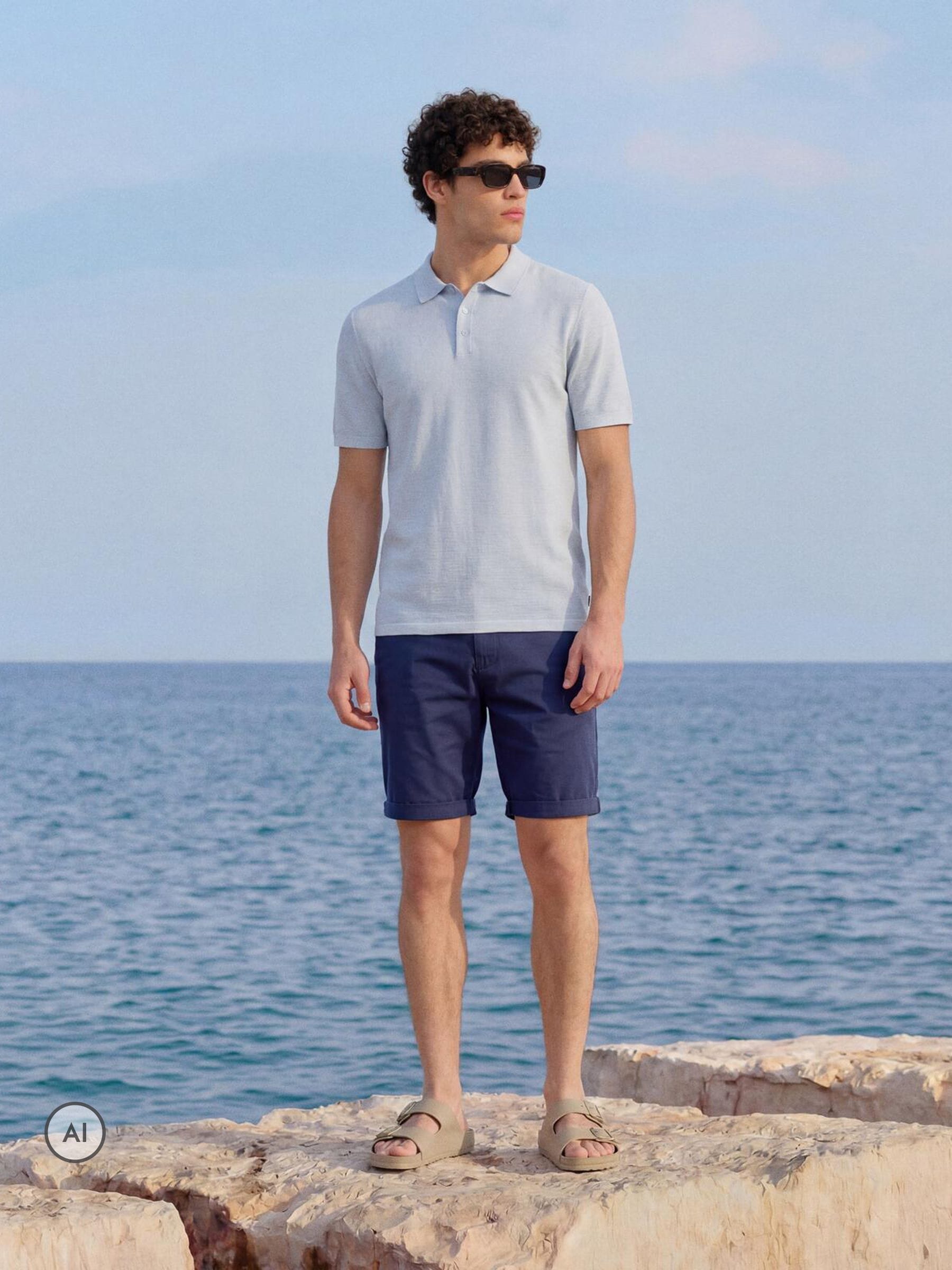 Jack & Jones Men's Blue Short Bowie - Image 4