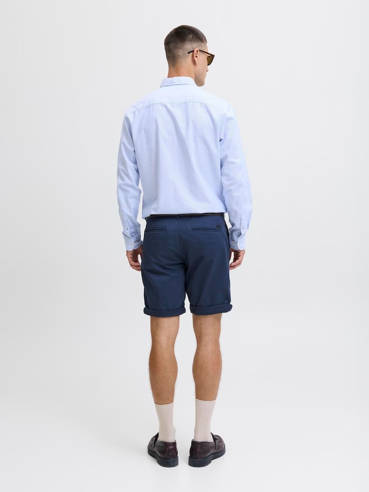 JACK & JONES Blue Regular Fit Chino Shorts - Image 2 of 5