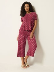 M&Co Red Foil Scoop Neck Top - Image 4 of 6