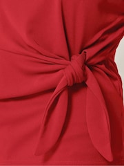 M&Co White Tie Waist Short Sleeve T-Shirt - Image 5 of 5