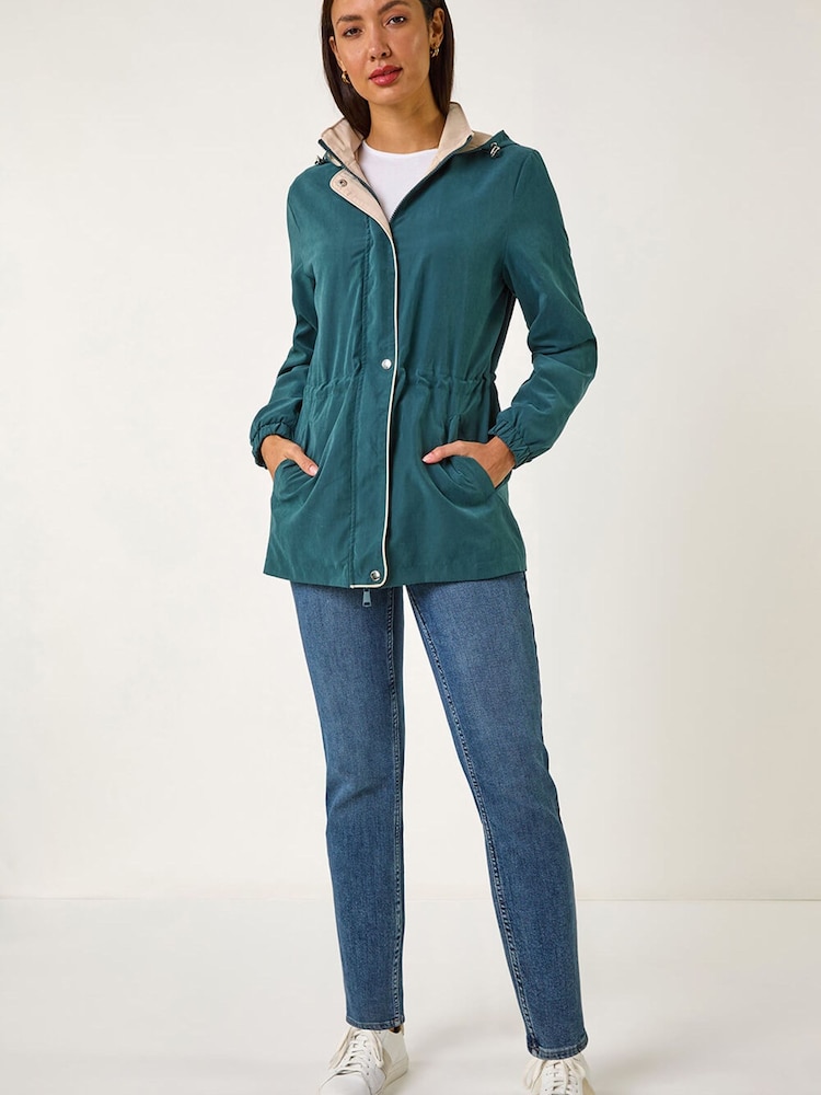 Roman Blue Lightweight Hooded Jacket - Image 1 of 5 Roman Blue Lightweight Hooded Jacket - Image 1 of 5
