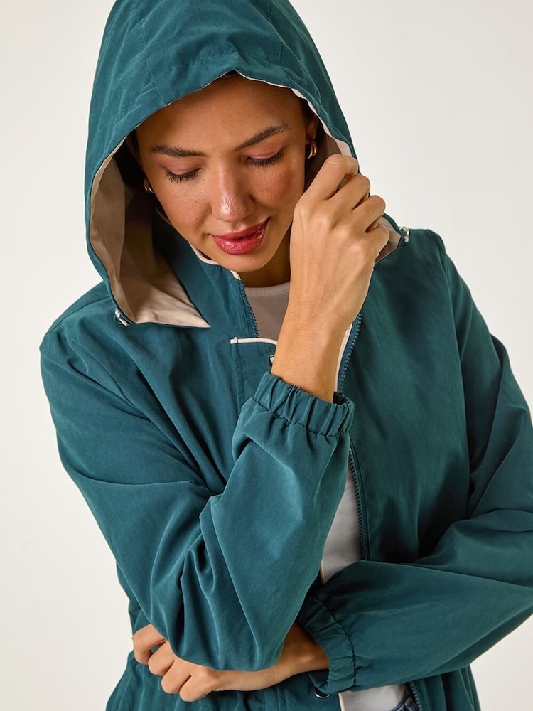 Roman Blue Lightweight Hooded Jacket - Image 5 of 5 Roman Blue Lightweight Hooded Jacket - Image 5 of 5