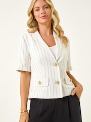 سترة بأزرار من مزيج الكتان للأحجام الصغيرة من Roman - Image 1 of 5