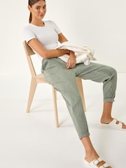 Roman Green Seam Detail Cropped Stretch Trouser - Image 1 of 5