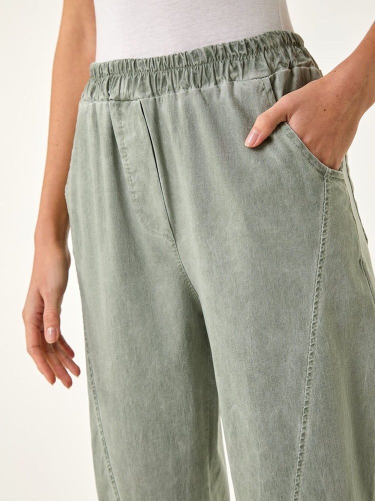 Roman Green Seam Detail Cropped Stretch Trouser - Image 5 of 5