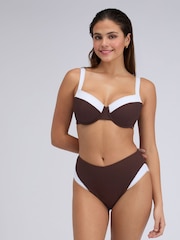 Boux Avenue Brown Rivoli Picot High Waist Bikini Bottoms - Image 2 of 5
