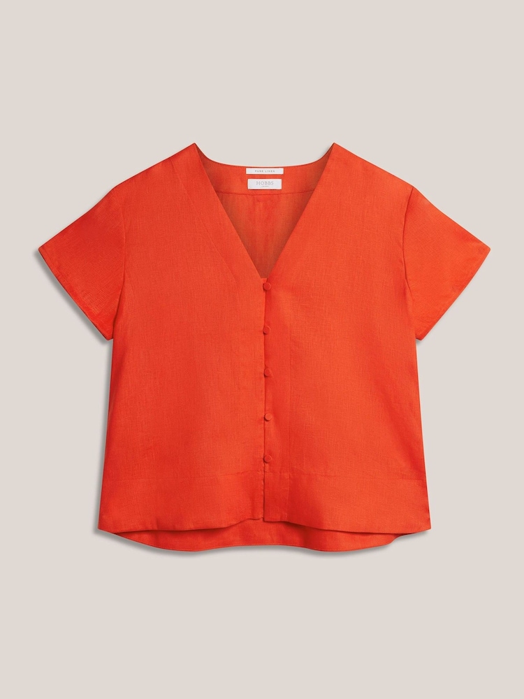 Hobbs Orange Aurelia Top - Image 5 of 5