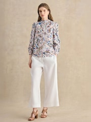 Hobbs White Petite Lillie Trousers - Image 1 of 5
