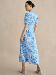 Hobbs Blue Petite Libby Dress - Image 2 of 5