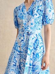 Hobbs Blue Petite Libby Dress - Image 3 of 5