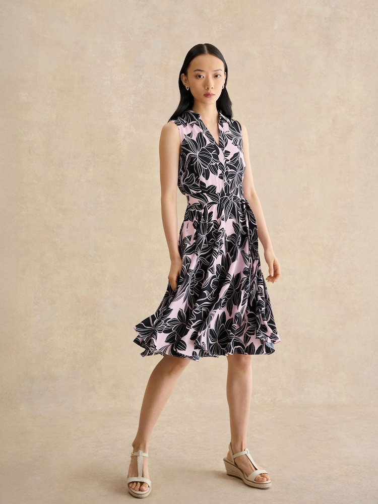 Hobbs Blue Petite Bea Dress - Image 1 of 5 Hobbs Blue Petite Bea Dress - Image 1 of 5