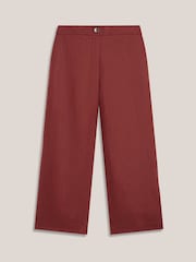 Hobbs Syrup Brown Petite Lillie Linen Cropped Trousers - Image 5 of 5