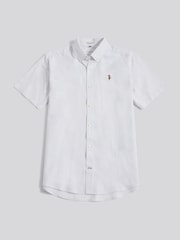 U.S. Polo Assn. White Oxford Stripe Short Sleeve Shirt - Image 5 of 7