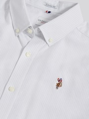 U.S. Polo Assn. White Oxford Stripe Short Sleeve Shirt - Image 7 of 7