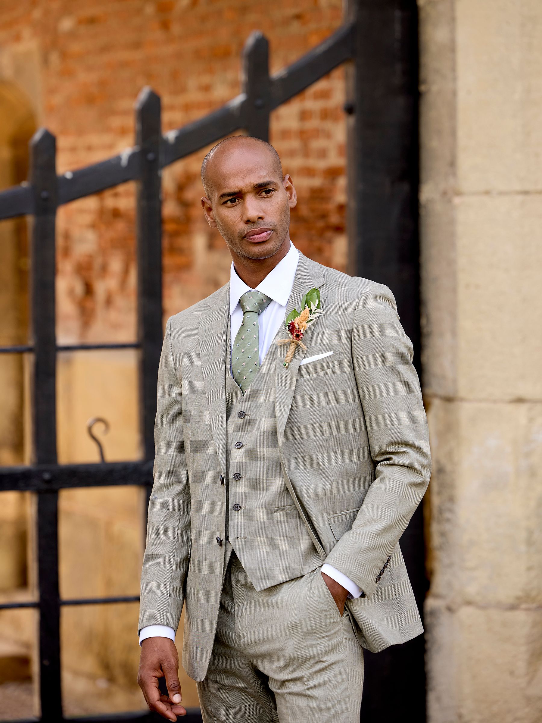 Buy Skopes Green Devere Check Suit Waistcoat from Next USA