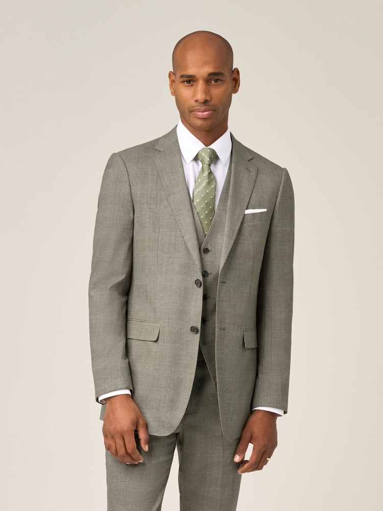 Skopes Green Devere Tailored Fit Check Suit Jacket - Image 1 of 5 Skopes Green Devere Tailored Fit Check Suit Jacket - Image 1 of 5