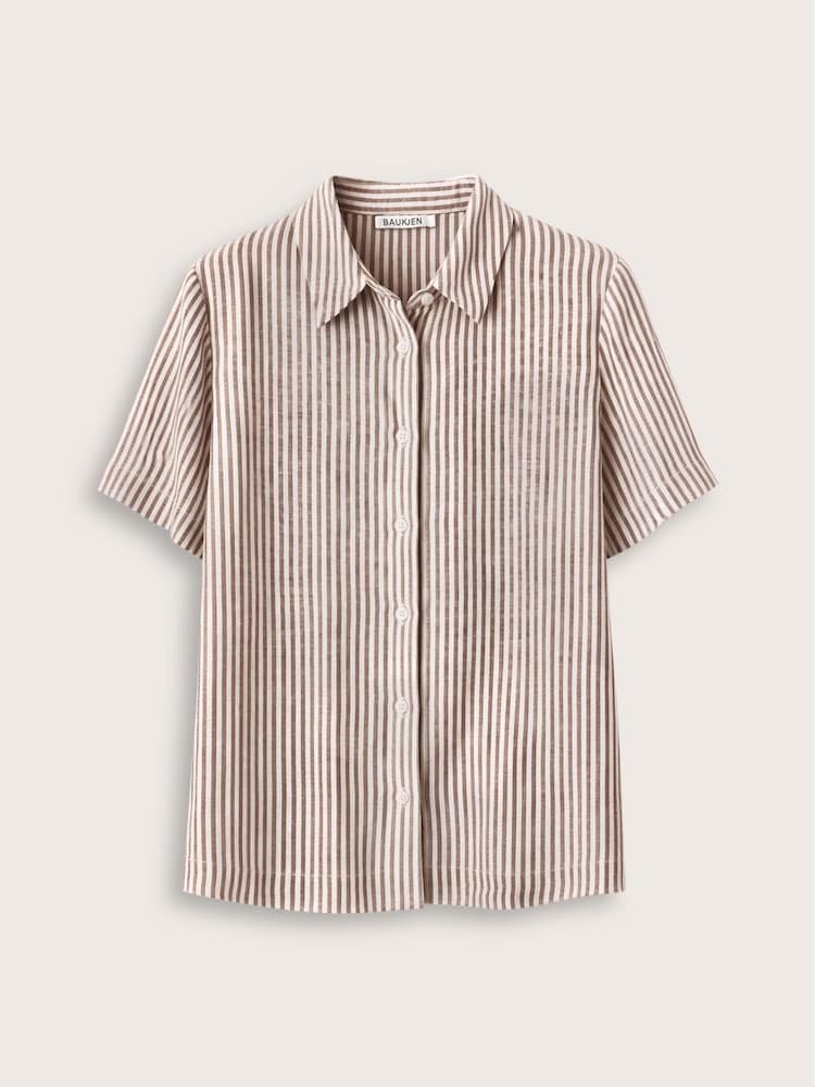 Baukjen Brown Clyde Linen Shirt - Image 5 of 5