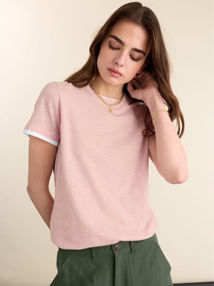 Baukjen Pink Lally Cotton Layer T-Shirt - Image 1 of 4