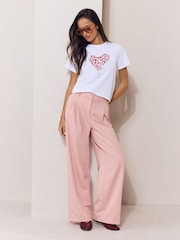 Lipsy White Boyfriend Wear It With Love T-Shirt - Image 3 of 5