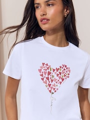 Lipsy White Boyfriend Wear It With Love T-Shirt - Image 5 of 5