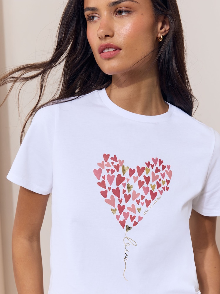 Lipsy White Boyfriend Wear It With Love T-Shirt - Image 5 of 5 Lipsy White Boyfriend Wear It With Love T-Shirt - Image 5 of 5