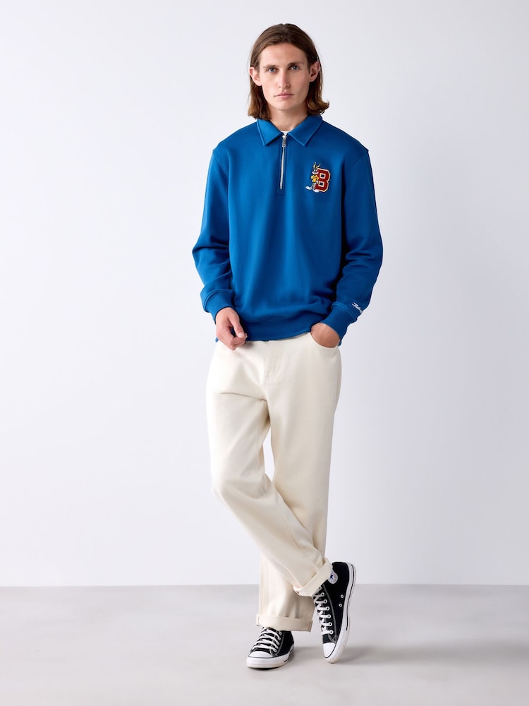 Common Couch Bug Buy Blue Bugs Bunny License Graphic Zip Polo Sweatshirt from the Next ...